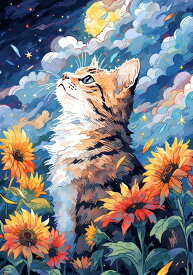 LEADINTOP ダイヤモンドアート スクエアビーズ 猫 30x40cm ダイヤモンドペインティング 四角いビーズ スクエア アートセット モザイクアート ビーズアート 人気 子供 大人 初心者 装飾 DIY 手芸 キット (1)