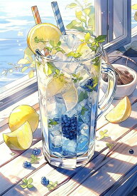 LEADINTOP ダイヤモンドアート スクエアビーズ 夏 カップ 30x40cm 四角いビーズ ダイヤモンドペインティング スクエア アートセット ビーズアート モザイクアート 人気 子供 大人 初心者 装飾 DIY 手芸 キット