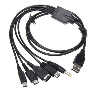 SZSL 5 in 1 USB [dP[u 115cm ubN jeh[ New 3DS(XL/LL), 3DS(XL/LL), 2DS, DSi(XL/LL), GBA SP, Wii U, PSP 1000/2000/3000ɑΉ[dP[u }`Q[USB[dP[u