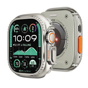 LIRUWECH for Apple Watch Ultra 2/Ultra�P�[�X 49mm ���������f�� �A�b�v���E�H�b�`�E���g���o���p�[ �A�b�v���E�H�b�`�E���g���J�o�[+�w�ʃP�[�X��2 in 1�f�U�C�� �h�� �ϏՌ� Apple Watch�A�N�Z�T���[ apple