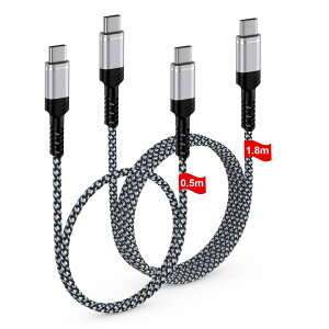 Viviber ^Cvc P[u Z50cm ƒ1.8m type c-usb c P[u 2{ZbgPD60W}[d  gѕ֗ type-c iphone15 P[u iPhone16 ^CvV[ P[u Type C P[u for iPhone 16/15AMacBook Pro/Air