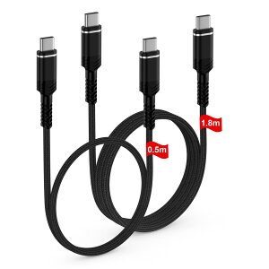 Viviber ^Cvc P[u Z50cm ƒ1.8m type c-usb c P[u 2{ZbgPD60W}[d  gѕ֗ type-c iphone15 P[u iPhone16 ^CvV[ P[u Type C P[u for iPhone 16/15AMacBook Pro/Air