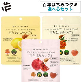だいじょうぶなもの 百年はちみつグミ 単品〜 セット まとめ買い 無添加グミ ナチュラルグミ レモン ざくろ シーベリー サジー レザーウッドハニー 百年はちみつ 食品添加物不使用 人工甘味料不使用 香料着色料不使用 ギルトフリーおやつ 子どものおやつ プチギフト