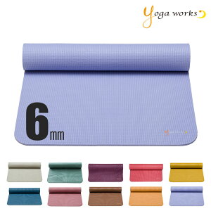 ヨガワークス ヨガマット 6mm PVC 正規品 yogaworks ピラティスマット トレーニングマット フィットネス