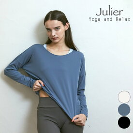 ジュリエ ヨガ julier ヨガウェア トップス 長袖 tシャツ レディース アクティブフローロングスリーブプルオーバー b1961jub039 S/Mサイズ 吸水速乾 ハイストレッチ 透け防止 ピラティス ウェア リラックスウェア おしゃれ かわいい 2026年 春夏 新作