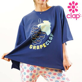 clap セール フィットネス ウェア クラップ フィットネスウェア レディース 半袖 Tシャツ トップス GRAPE_CLAP BigTee 新作