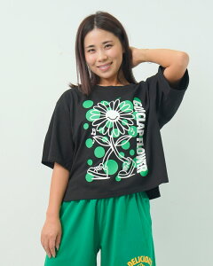 Nbv clap tBbglX NbvEFA fB[X tBbglXEFA gbvX  TVc fB[X CLAP FLOWER BIG TEE M/t[TCY rbOVGbg I[o[TCY _XEFA