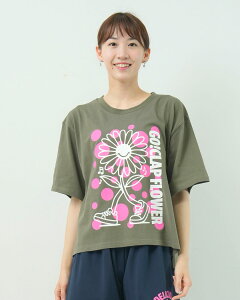 Nbv clap tBbglX NbvEFA fB[X tBbglXEFA gbvX  TVc fB[X CLAP FLOWER BIG TEE M/t[TCY rbOVGbg I[o[TCY _XEFA