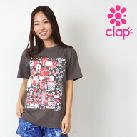 clap クラップ フィットネスウェア トップス レディース 半袖 STICKER TEE M/Lサイズ トレーニング ダン…