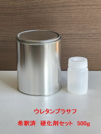 ウレタンプラサフ　500gセット　サフェーサー　硬化剤付　自動車　補修　キズ　修理