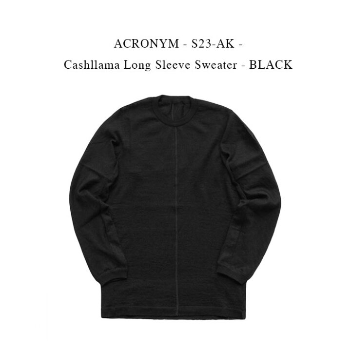 楽天市場】ACRONYM - S23-AK - Cashllama Long Sleeve Sweater - BLACK  