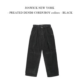 JOSWICK NEW YORK - PREATED DENIM CORDUROY collors - BLACK