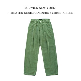 JOSWICK NEW YORK - PREATED DENIM CORDUROY collors - GREEN