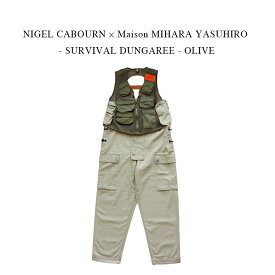 NIGEL CABOURN × Maison MIHARA YASUHIRO - SURVIVAL DUNGAREE - OLIVE 【国内正規】ナイジェルケーボン ミハラヤスヒロ サバイバル ダンガリー オリーブ カーキ 2020S/S