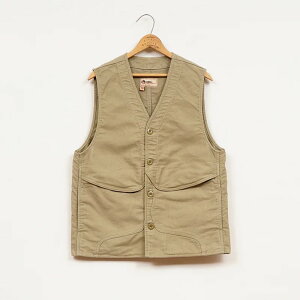 �� Nigel Cabourn - V01-M WORK VEST MOLESKIN - GREEN