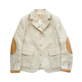 Nigel Cabourn woman - RIDING JACKET LINEN TWEED CHECK - IVORY ナイジェルケーボン ウーマン《ライディング ジャケットリネンツイードチェック》アイボリー