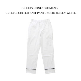 SLEEPY JONES WOMEN'S - STEVIE CUFFED KNIT PANT - SOLID JERSEY WHITE 【レターパック送料込】スリーピージョーンズ ウーマンズ - スティービーカフニットパンツ - ホワイト