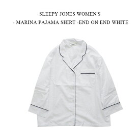 SLEEPY JONES WOMEN'S - MARINA PAJAMA SHIRT -END ON END WHITE 【レターパック送料込】スリーピージョーンズ ウーマンズ - マリーナパジャマシャツ - エンドオンエンド ホワイト