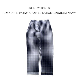 SLEEPY JONES - MARCEL PAJAMA PANT - LARGE GINGHAM NAVY スリーピージョーンズ - マルセルパジャマパンツ - ラージギンガム ネイビー【レターパック送料込】