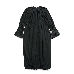 WRYHT - GATHERED SLEEVE FOLK DRESS - BLACK