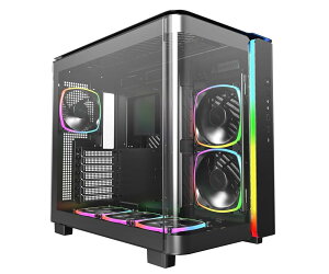 MONTECH (�����e�b�N) King 95 PRO �f���A���`�����o�[ ATX �~�b�h�^���[ PC�Q�[���p�P�[�X ���ʋC�� �c�[�����X�p�l�� ���Șp�Ȃ��������K���X�O�� 6 ARGB PWM�t�@�� �t�@���n�u���� �u���b�N