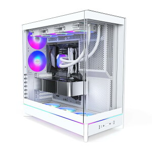 Montech HS02 PRO (W) �z���C�g�bATX �Ή� �~�h���^���[ PC�P�[�X �t�����b�V���\��/���G�A�t���[/�����K���X/�����e�b�N �y�������K�㗝�X�i�z
