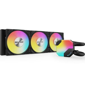 MONTECH HyperFlow ARGB 360mm ����CPU�N�[���[ �g���v���t�@�� �A�h���T�u��RGB �u���b�N �����e�b�N �y�������K�㗝�X�i�z HyperFlow ARGB 360 (B)