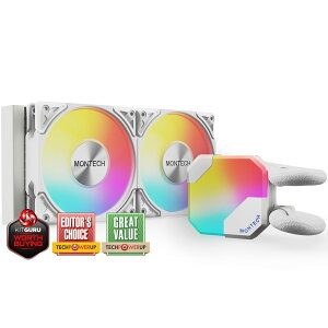 MONTECH HyperFlow ARGB 240mm ����CPU�N�[���[ �f���A���t�@�� �A�h���T�u��RGB �z���C�g �����e�b�N �y�������K�㗝�X�i�z HyperFlow ARGB 240 (W)