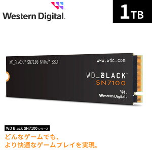 Western Digital EGX^fW^ WD BLACK SN7100 M.2 SSD  1TB NVMe PCIe Gen4 x4 ( ǎő 7,250MB/s ݍő 6,900MB/s ) Q[~O PC [J[ۏ5N@WDS100T4X0E@1000GB