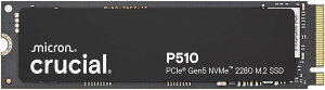 Crucial(N[V) P510 1TB 3D NAND NVMe PCIe5.0 M.2 SSD ő11,000MB/b CT1000P510SSD8-JP Kۏؕi