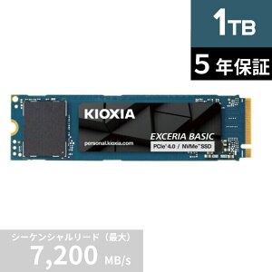 �y�������K���ʕi�z �L�I�N�V�A KIOXIA ���� SSD 1TB PCIe Gen4×4 NVMe 2.0d M.2 Type 2280 (�ő�Ǎ�:7,200MB/s) BiCS FLASH 5�N�ۏ� EXCERIA BASIC SSD-CK1.0N4B/J�y�������K�㗝�X�ۏؕi�z