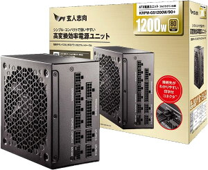 ���l�u�� �d�����j�b�g 1200W ATX �d�� 80 PLUS �S�[���h PC�d�� �t���v���O�C�� �Z�~�t�@�����X KRPW-GS1200W/90+
