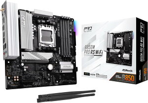 ASRock �}�U�[�{�[�h B850M Pro RS WiFi AMD Ryzen 9000 / 8000 / 7000 �V���[�Y CPU (Soket AM5) �Ή� DDR5 Micro ATX �}�U�[�{�[�h �y�������K�㗝�X�i�z