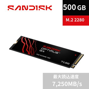 �y�������K�㗝�X�zSANDISK �T���f�B�X�N 500GB Optimus GX 7100 NVMe SSD - PCIe Gen 4 M.2 2280 �ǂݎ�葬�x�ő�7,250MB/�b - SDSP71500GAN-000E0