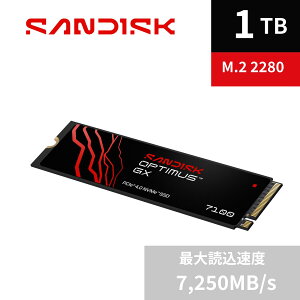 �y�������K�㗝�X�zSANDISK�T���f�B�X�N 1TB Optimus GX 7100 NVMe SSD - PCIe Gen 4�AM.2 2280�A�ő�ǂݎ�葬�x 7,250 MB/�b -SDSP71100TAN-000E0