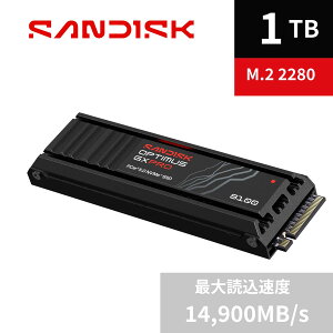 �y�������K�㗝�X�zSSANDISK 1TB Optimus GX PRO 8100 PCIe 5.0 NVMe SSD �q�[�g�V���N�t�� - M.2 2280 �ő�14,900MB/�b�̓ǂݎ�葬�x �������p�t�H�[�}���X -SDSP82100TAH-000E0