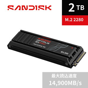 �y�������K�㗝�X�zSSANDISK 2TB Optimus GX PRO 8100 PCIe 5.0 NVMe SSD �q�[�g�V���N�t�� - M.2 2280 �ő�14,900MB/�b�̓ǂݎ�葬�x �������p�t�H�[�}���X -SDSP82200TAH-000E0
