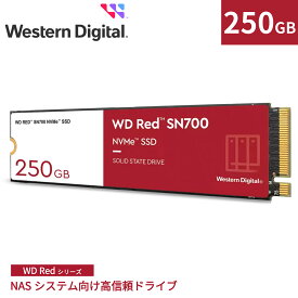 【国内正規流通品】Western Digital ウエスタンデジタル WD Red SN700 NAS向け M.2 NVMe接続SSD 250GB WDS250G1R0C |省電力 NAS デスクトップPC ノートPC 増設 NVMe Gen3 長寿命 長期保証 増設 高速 PCパーツ 内蔵ssd