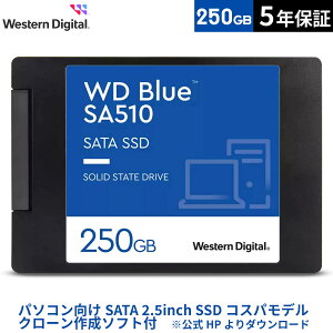 yKʕizWestern Digital EGX^fW^ SSD 250GB WD Blue SA510 2.5C` WDS250G3B0A |ȓd SATA fXNgbvPC m[gPC  NGCeBu 7mm    PCp[c ssd
