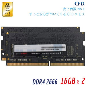 CFD̔ m[gPCp  PC4-21300(DDR4-2666) 16GB×2 1.2VΉ 260pin SO-DIMM (ۏ)(Panram) W4N2666PS-16G