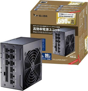 ���l�u�� STANDARD�V���[�Y 80 PLUS GOLD�F�� 650W �t���v���O�C��ATX�d�� KRPW-GK650W/90+