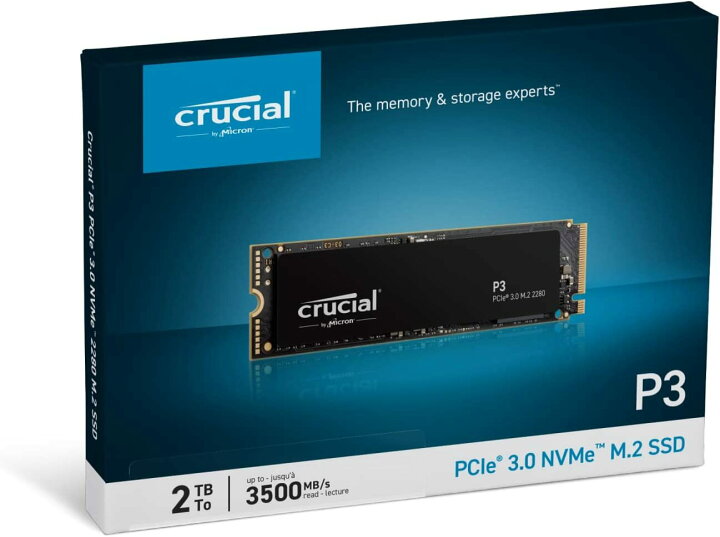 楽天市場】【国内正規流通品】Crucial クルーシャル P3 2TB 3D NAND
