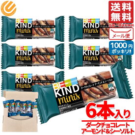 ビーカインド ミニバー 20g ダークチョコレート アーモンド＆シーソルト 6本 BE KIND ナッツバー マースジャパン 1000円ポッキリ メール便 コストコ 通販 送料無料