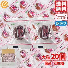 カリカリ梅 梅しば 20個 メール便 訳あり (つぶれ有) 大粒梅 塩分補給 コストコ 通販 送料無料