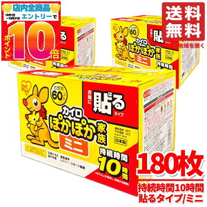 貼るカイロ ミニ 180枚(60枚×3箱) 大容量 ホッカイロ アイリスオーヤマ コストコ 通販 送料無料