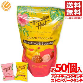ハワイアンホースト バナナチョコ ＆ストロベリー クランチチョコ 個包装 300g(約50個)x1袋 コストコ 通販 送料無料