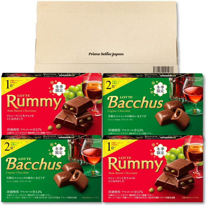 楽天市場】ロッテ ラミー バッカス ( LOTTE Rummy 3本入×2箱 + Bacchus 