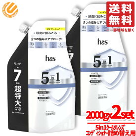 h&s ヘッドスパ コンディショナー 5 in 1 クールクレンズ 2000g x2個セット 詰め替え用 P&G コストコ 通販 送料無料