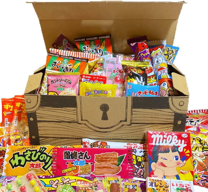 楽天市場】駄菓子 詰め合わせ 40点セット 宝箱BOX 大容量 プレゼント 