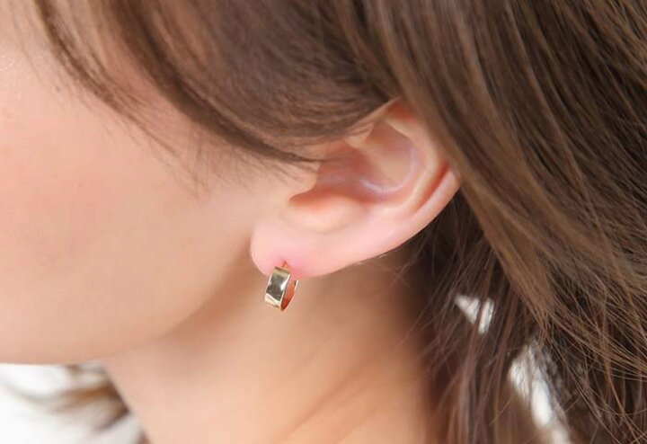 楽天市場】ピアス フープ フープピアス k18 18k 18金 ゴールド YG  